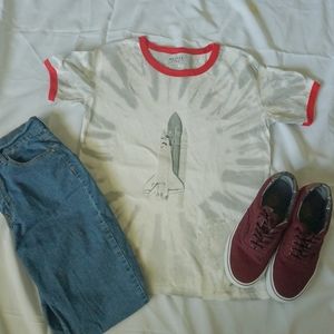 Rocketship ringer t-shirt